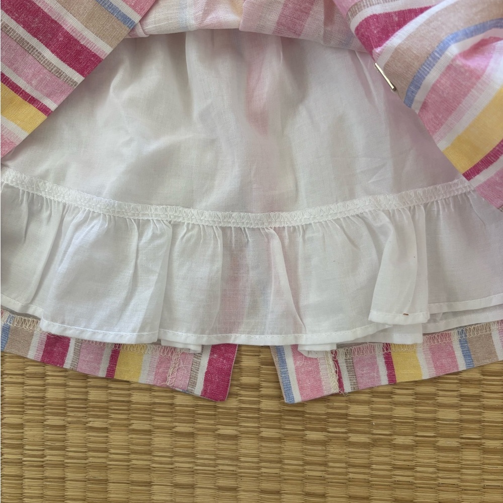 Mayoral Pink and Yellow Striped Kids Dress - Picture 3 of 4
